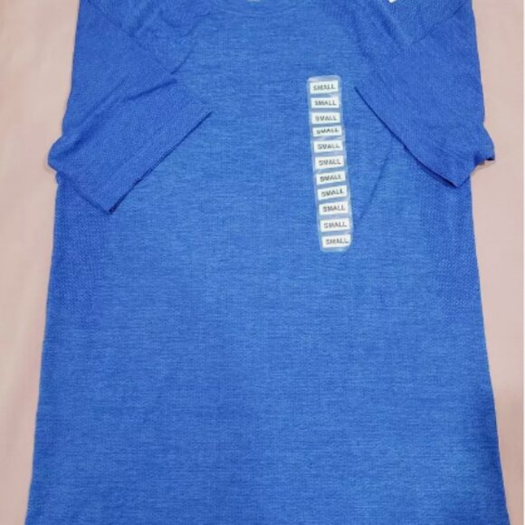 Member's Mark Men Work It Out Tee Bright Blue Heather ~ Wicking~ Anti Odor SMALL - Picture 1 of 4